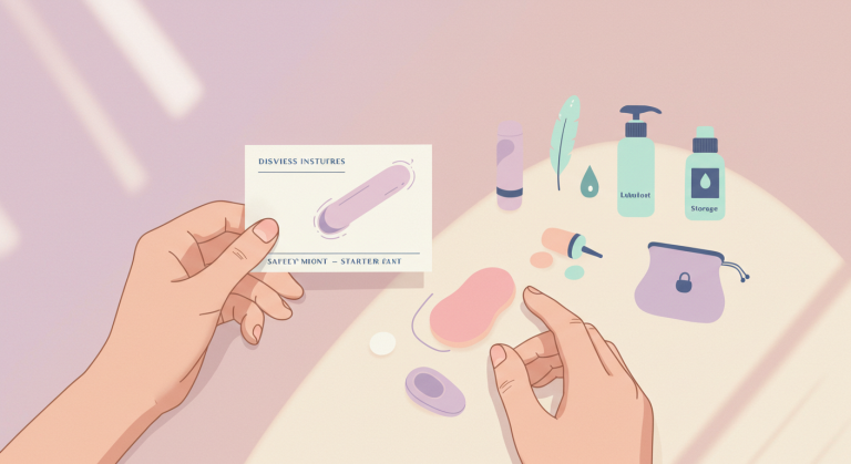 アダルトグッズを清潔な布で丁寧に手入れしているイメージ