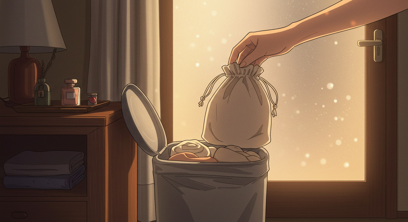 アダルトグッズをゴミ箱に捨てる